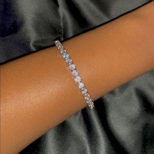 NEW 4mm Stainless Steel CZ Stone Tennis Bracelet